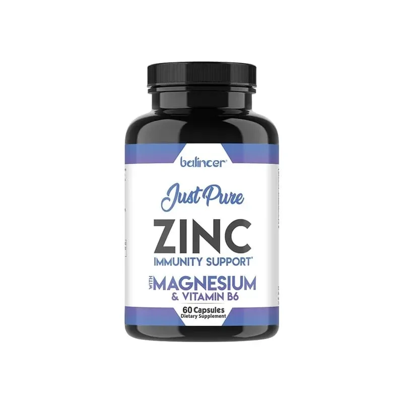 Zinc Supplements - Promotes Energy Production Supports Immune System and Overall Health Non-GMO Gluten-Free
