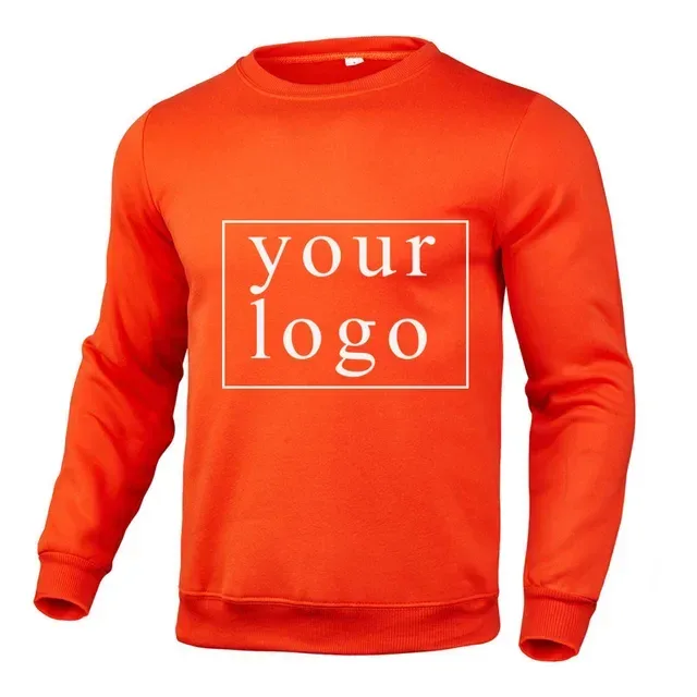 Desain Anda Sendiri Logo Merek/Gambar Kustom Pribadi Di Mana Saja Pria Wanita DIY Leher Bulat Lengan Panjang Pulloverhoodie Fashion Baru — image 13