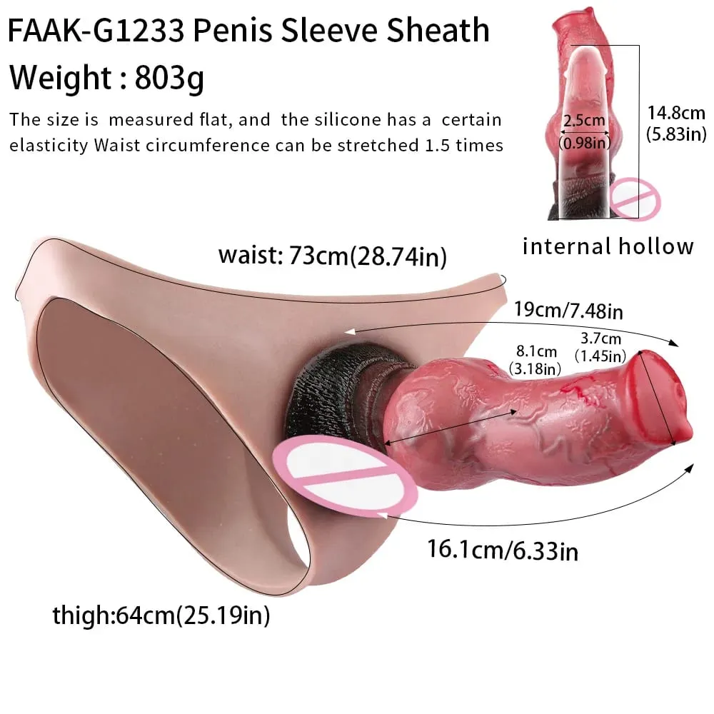 Big Knot Hollow Műpénisz Pants Felnőtt Férfi Pénisz Ujj насадка на член Fehérnemű pároknak Szex öröm Erotikus áruk — image 2