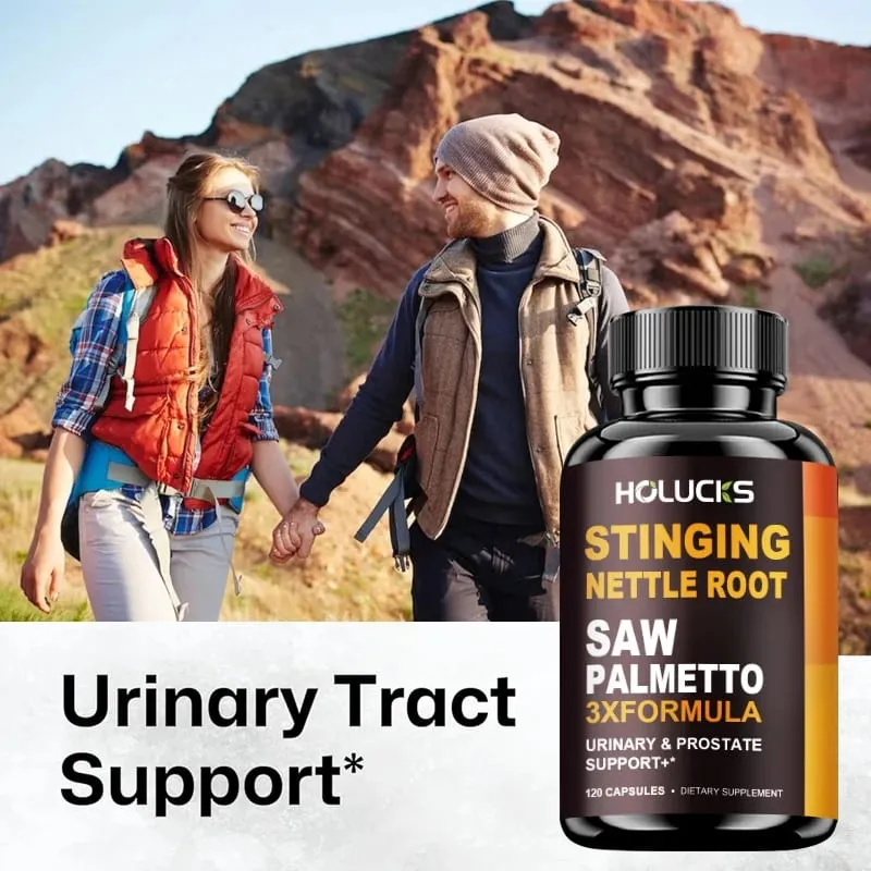 Stinging Nettle Root & Saw Palmetto Capsules Help Promote Prostate Health Hair Growth Urinary Tract Support Premium Formula — image 6