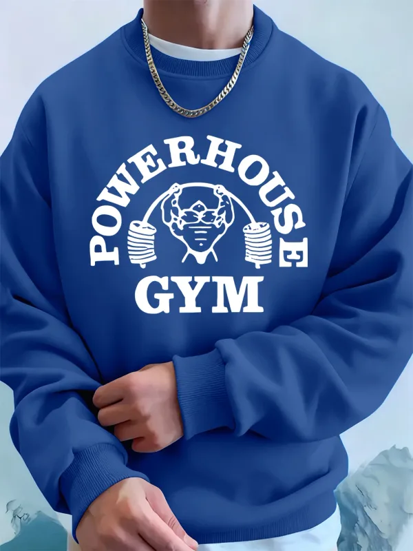 Powerhouse ginásio carta impressão moletom masculino inverno velo quente hoodie coreano solto crewneck pullovers hip hop roupas masculinas — image 17
