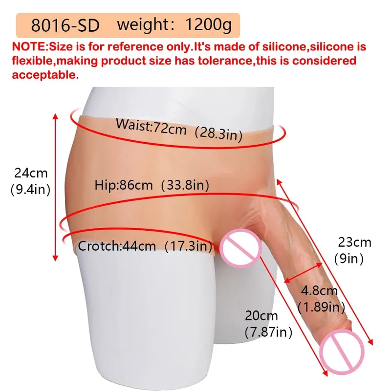 Silicone Strapon Lifelike Dildo Pants Wearable Solid Large Penis Sex Toys For Women Lesbian Couple Sex