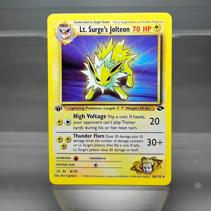 PKM Cards Edition 1st Gym Challenge 1996 Base Set Single Foil Cards Mewtwo Gengar Raichu Card Collection Cards PTCG Proxy Cards — image 11