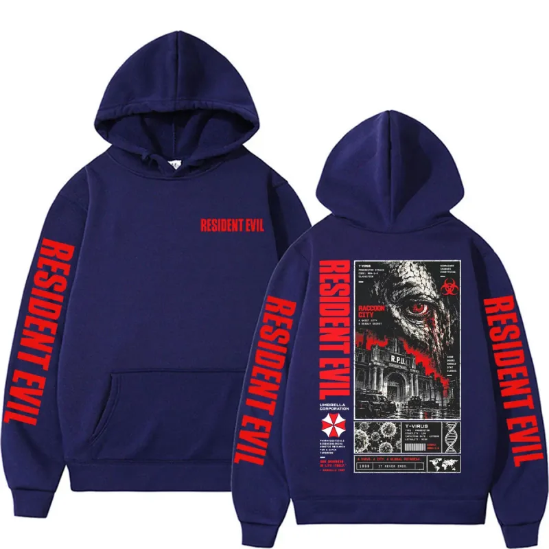 Resident Evil T-Virus Horror Gaming Hoodies Men's Clothing Fashion High Street Sweatshirts Casual Fleece Long Sleeve Pullovers — image 4