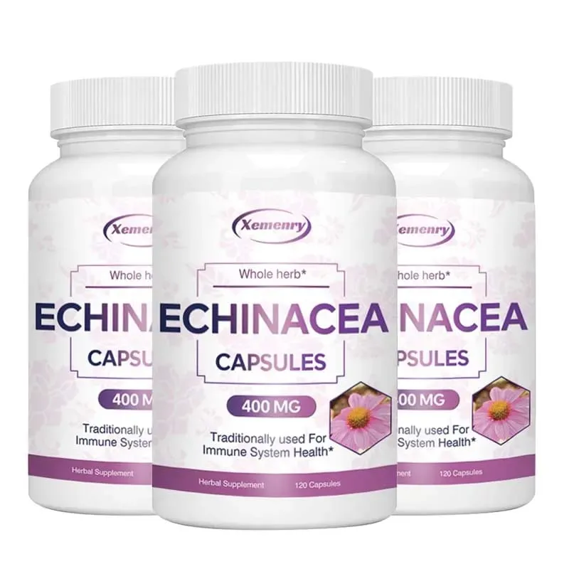 Echinacea kapszula 400 mg - Támogatja az immunrendszer és a légzőrendszer egészségét és csökkenti a megfázás hosszát kiegészítő — image 1