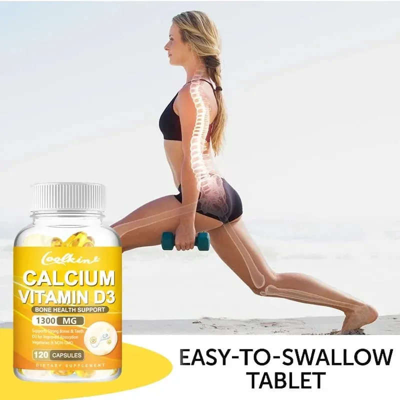A kalcium + D3-vitamin elősegíti a csontok egészségét és az immunrendszer támogatását, javítja a karbonát felszívódását Étrend-kiegészítő — image 5