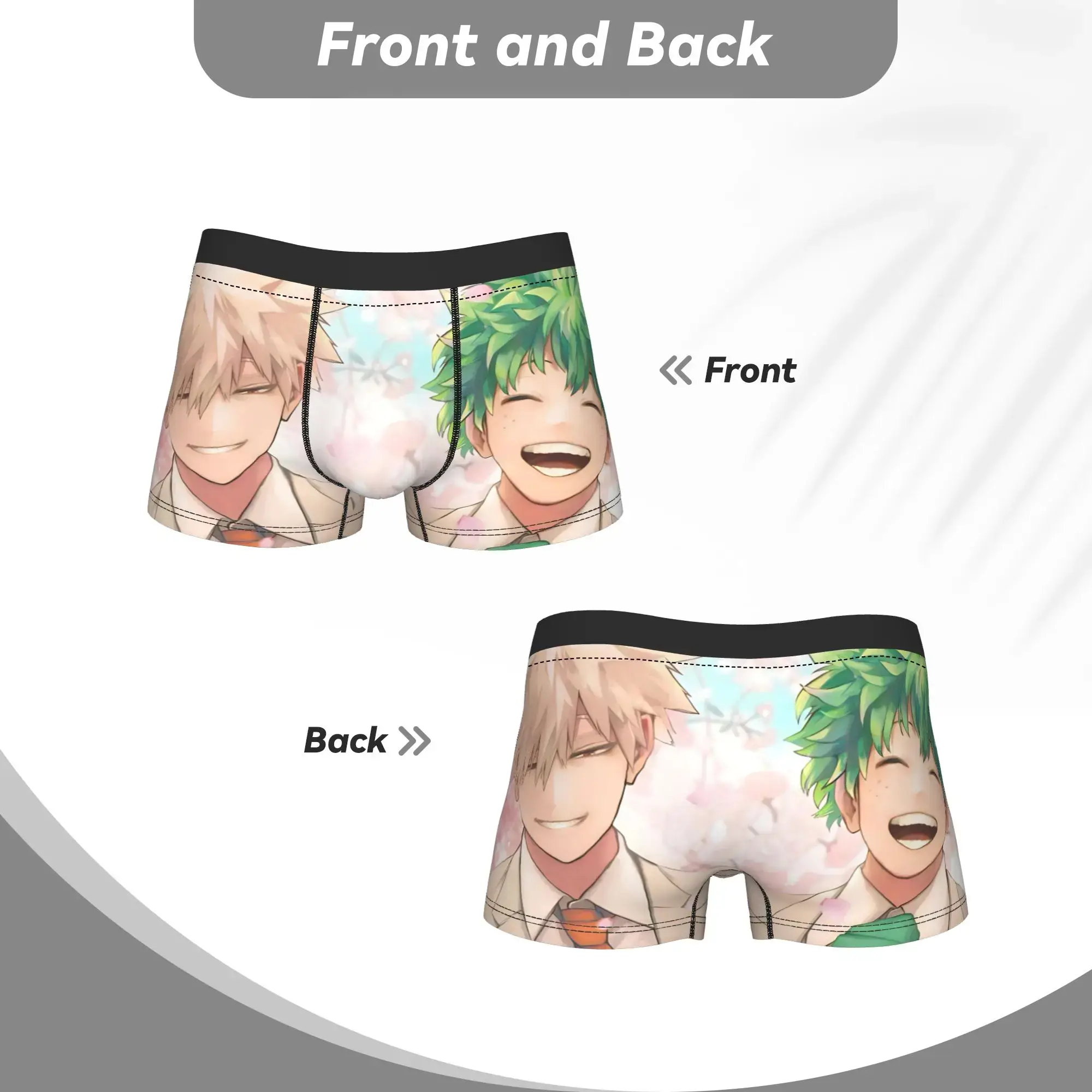 Men My Hero Academia Anime Long Underwear Deku Bakugo Fashion Boxer Briefs Shorts Panties Male Soft Underpants Plus Size — image 4