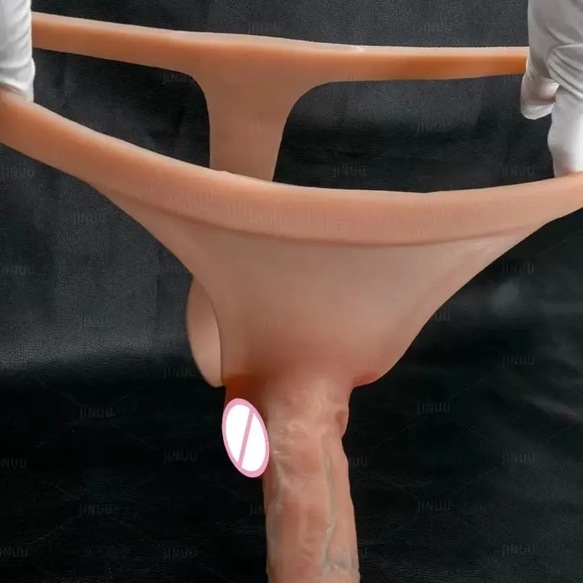 Consolador con correa de silicona para lesbianas Gay, pene sólido reutilizable, sensación de piel, pantalones consoladores, pene con correa, Juguetes sexuales para mujeres 18+