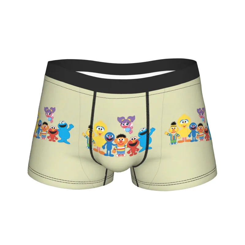 S-Sesames Streets Tango Elmo at Grover Underwear Men Shorts Briefs Nakakatuwang Boxershorts Quality Customs Oversize Panties — image 8