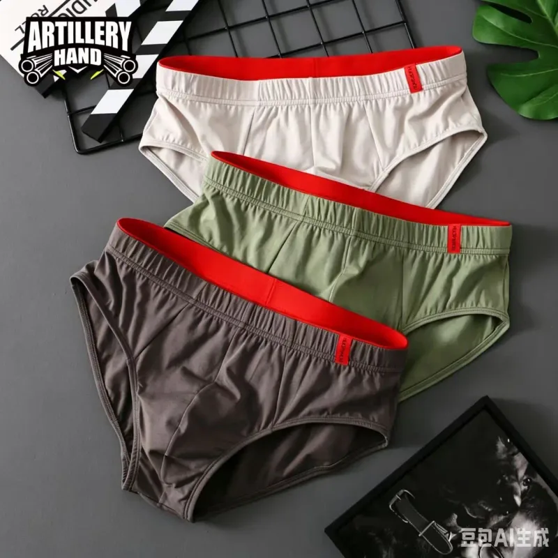 Men's ice briefs briefs Men's sensible pouch sports wicking sweat breathable mid-waist shorts 3256812597668229 — image 7