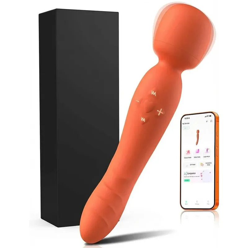 Smart APP Wireless Remote AV Magic Wand Vibrator Powerful G Spot Clit Stimulator Sex Toy Women USB Rechargeable Waterproof Adult