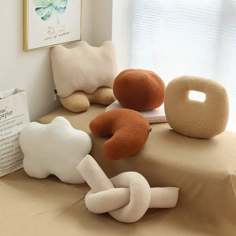 Coussin boule nordique de couleur unie, fleur en peluche, oreiller pour canapé, taille, bureau, jouet pour enfant, cadeaux, décoration de la maison, nouvelle collection — image 2