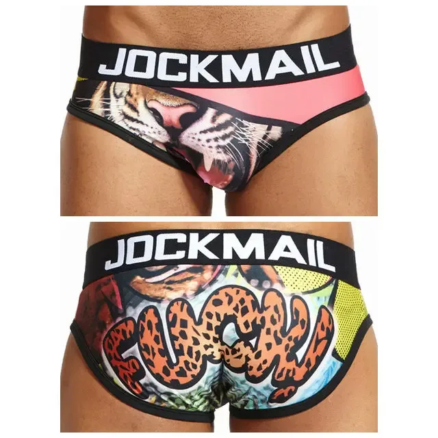 Mapaglarong masaya Sexy Men Underwear Print Underpants Ice silk Briefs Cueca Gay Male Panties Slip 21 Pattern design Shorts — image 46