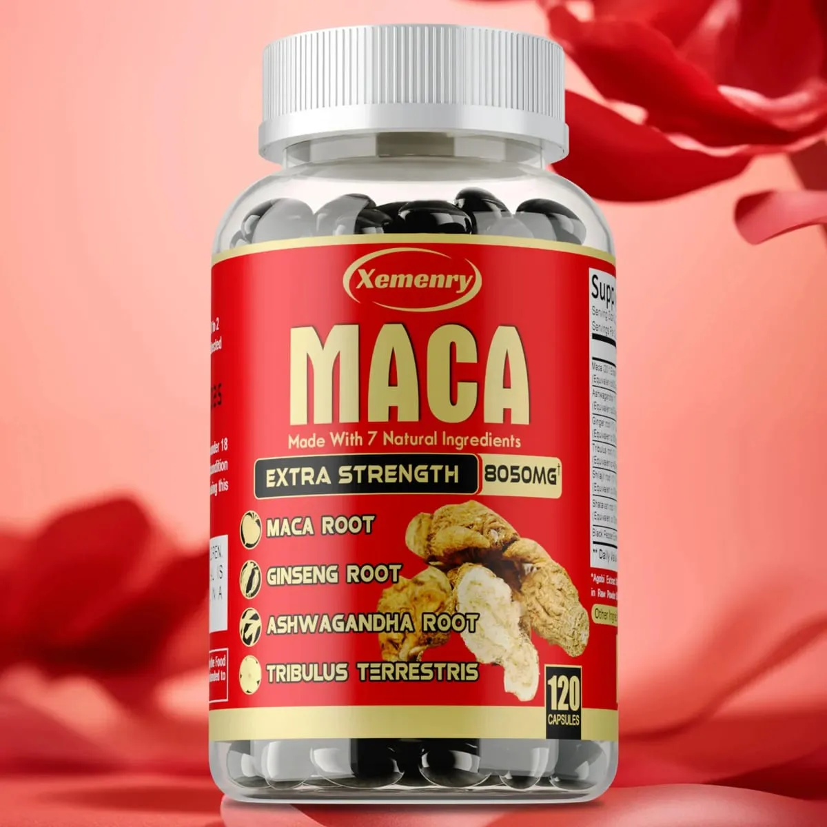 Maca Root Capsules - with Ginseng & Ashwagandha to Support Energy Endurance and Performance Muscle Mass Improve — image 6