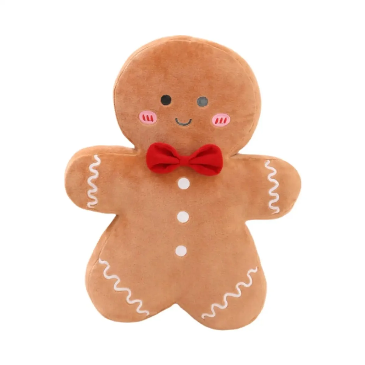 Smiling Gingerbread Man Christmas Throw Pillow Sofa Pillow Home Decoration Novelty Holiday Home Decor for Living Room — image 2