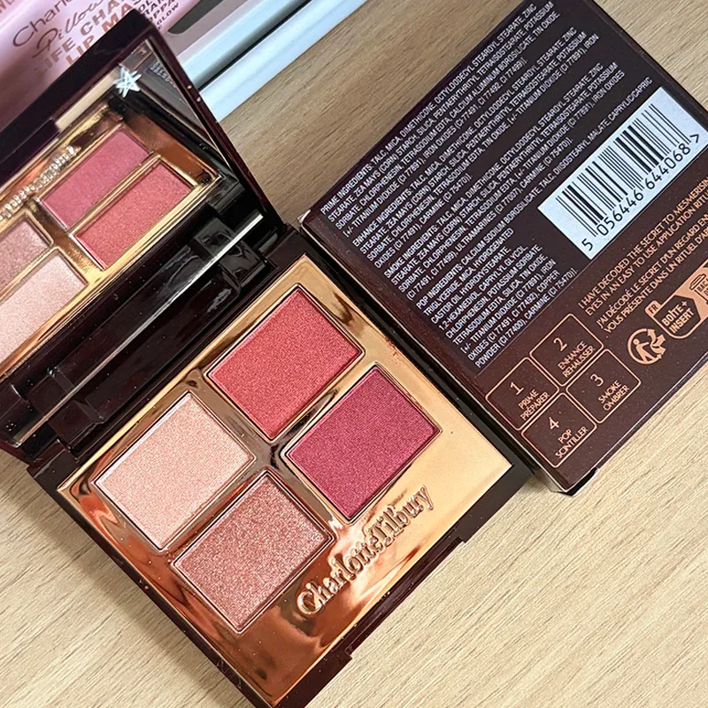 Charlotte Tilbury Four Color Palette Pillow Talk Eraggera Eyes Small Gold Tube κραγιόν Εύκολο στην εφαρμογή Μακιγιάζ Φορητά καλλυντικά — image 11