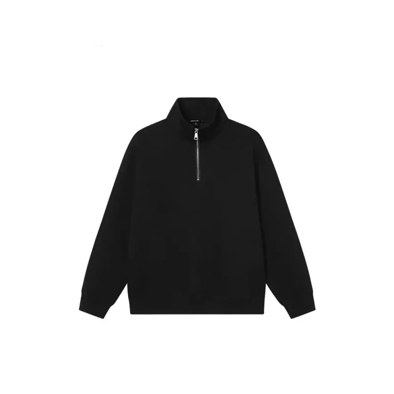 Frühling Herbst neue Casual Halb Zipper stehkragen sweatshirt Trend Einfache schlanke männer Pullover langarm tops männer sweatshirt — image 9