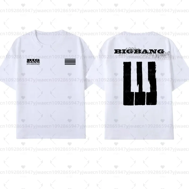 Bigbang 20th Anniversary Konser T-Shirt G-dragon Penggemar Lengan Pendek Uniseks Wanita Sejuk Penyerap Keringat T-shirt Pria Hoodies — image 2
