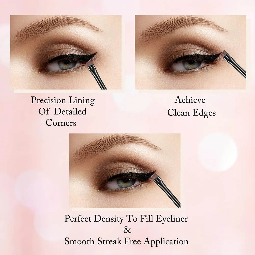 Szemöldök szemceruza ecset kis szögben dőlt penge bélés Szemöldökkontúr ecset Beauty Cosmetics eszköz Smink ecset készlet — image 4