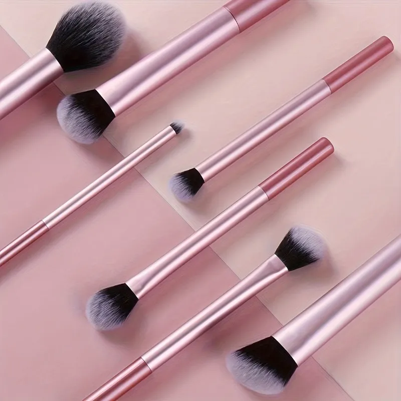 Ensemble de pinceaux de maquillage professionnels, 7 pièces, poils synthétiques doux de qualité supérieure, pour fond de teint, Blush, fard à paupières, outils de maquillage cosmétique — image 3