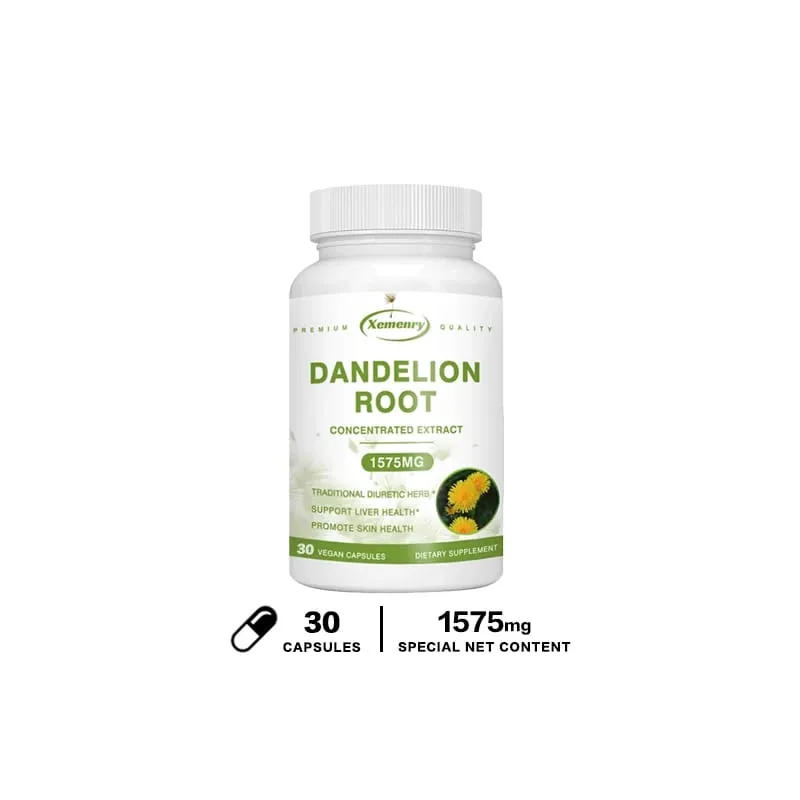 Dandelion Root Extract Capsules for Liver Detox Protection Liver Support Strong Immune System Normal Blood Pressure & Sugar