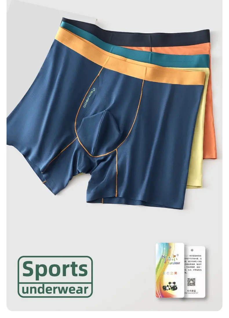2pcs New Bamboo Fiber Man Underwear Lengthen Sport Men Boxers Regenerated Fibers Underpants L XL XXL 3XL 4XL Side Open Design — image 6
