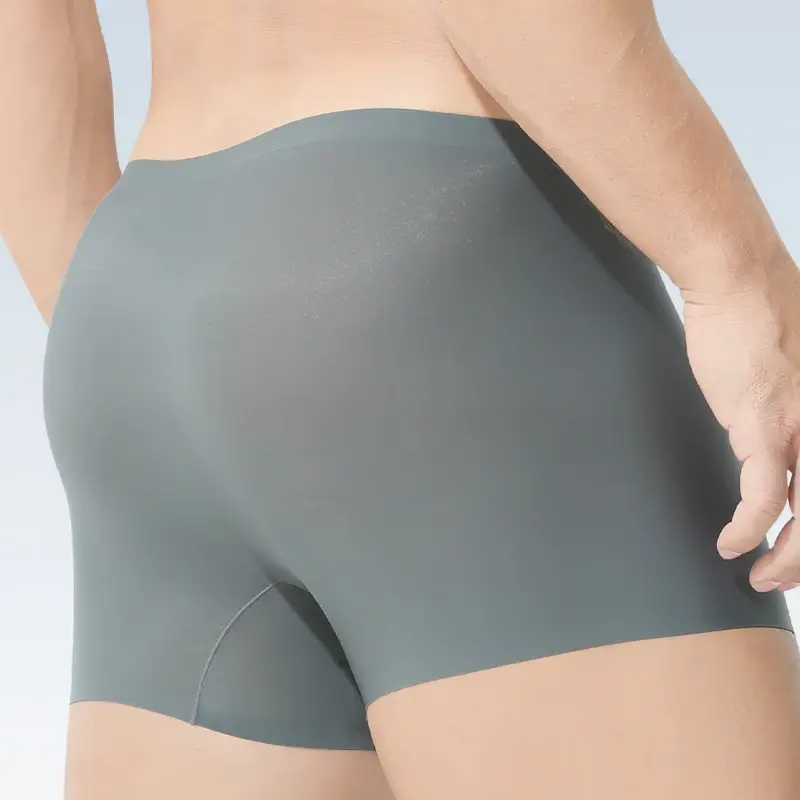 Herrunderkläder Herr grossist Ice Silk Sömlös boxershorts Antibakteriell Andningsbar Sport Sommar Tunn Comfort Boxer Bri — image 3