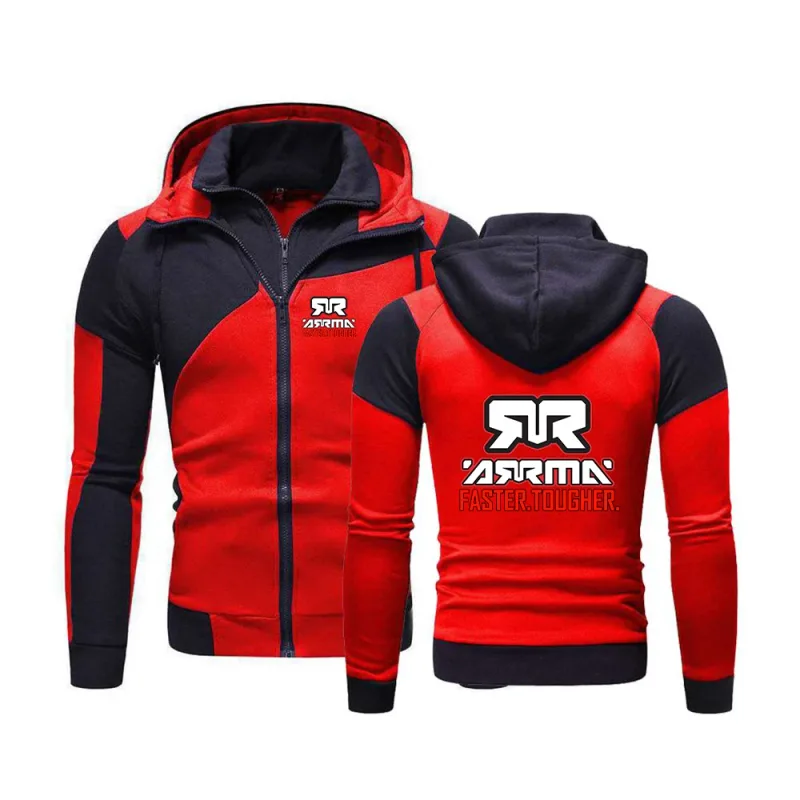 Rc Le sweat-shirt à capuche à rayures multicolores pour hommes convient à la veste à capuche de printemps et d'automne — image 2