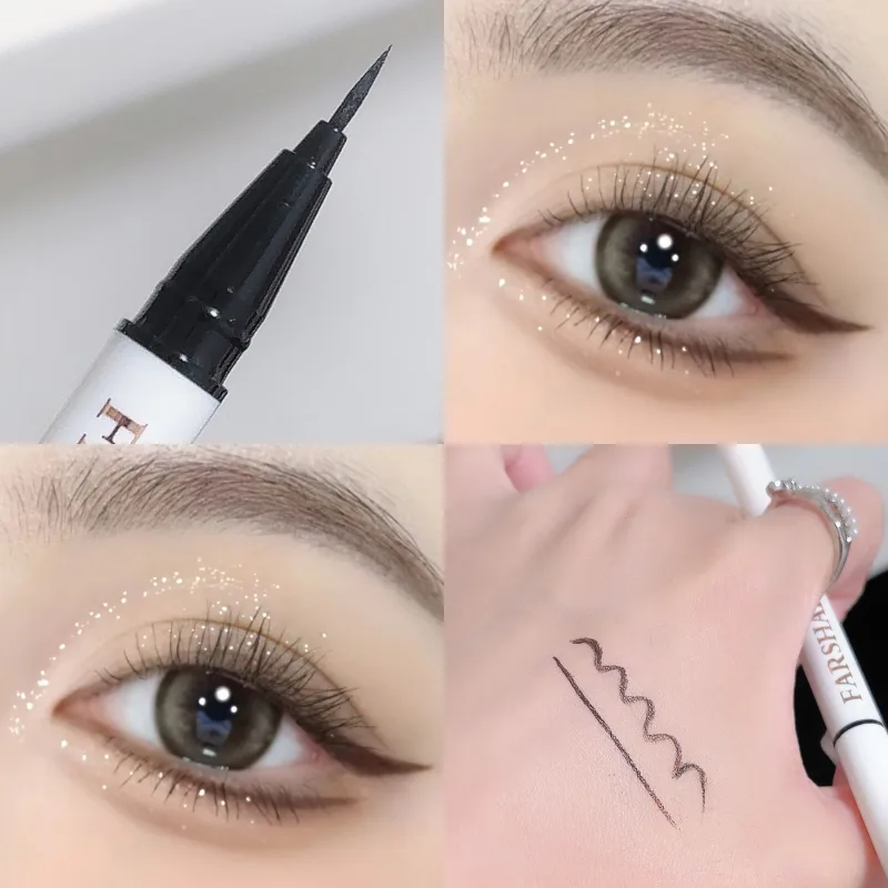 Liquid Matte Turquoise Eyeliner Ultra Fine Black White Eyeliner Waterproof Easy To Color Rainbow Colorful Eye Liner Eyes Makeup