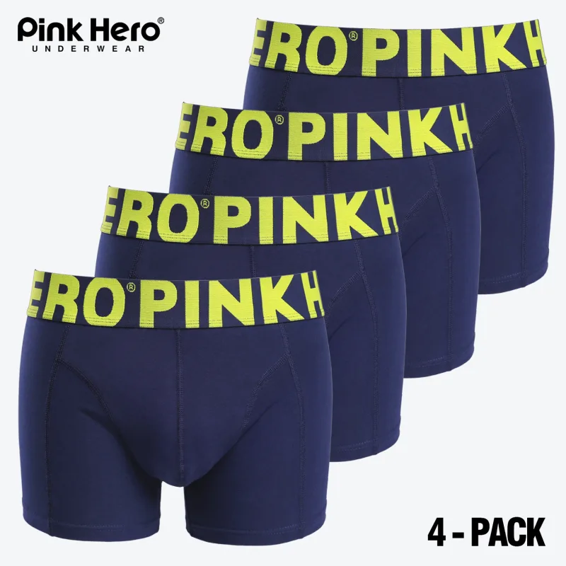 4 pçs pinkhero moda cuecas para homem, elegante confortável e macio deslizamento homme, cuecas boxer de algodão, calzoncillos hombre