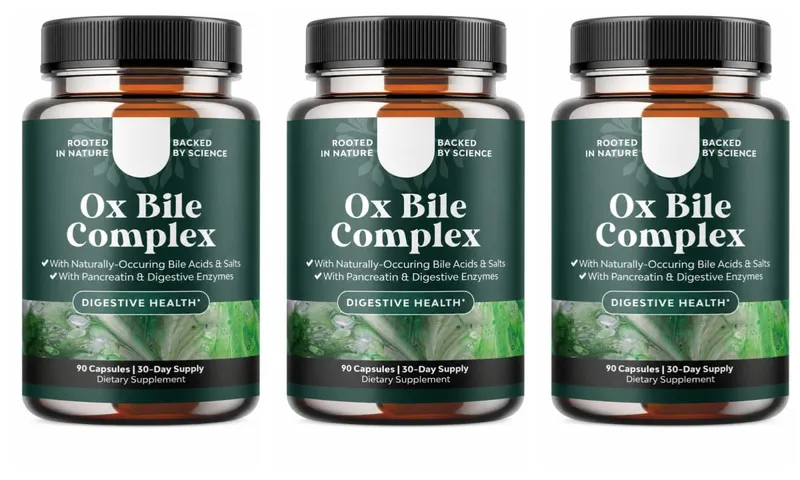 Digestive Enzyme Ox Bile Supplements with Pancreatin & Bromelain 90 Capsules 30 Servings for Women & Men — image 9