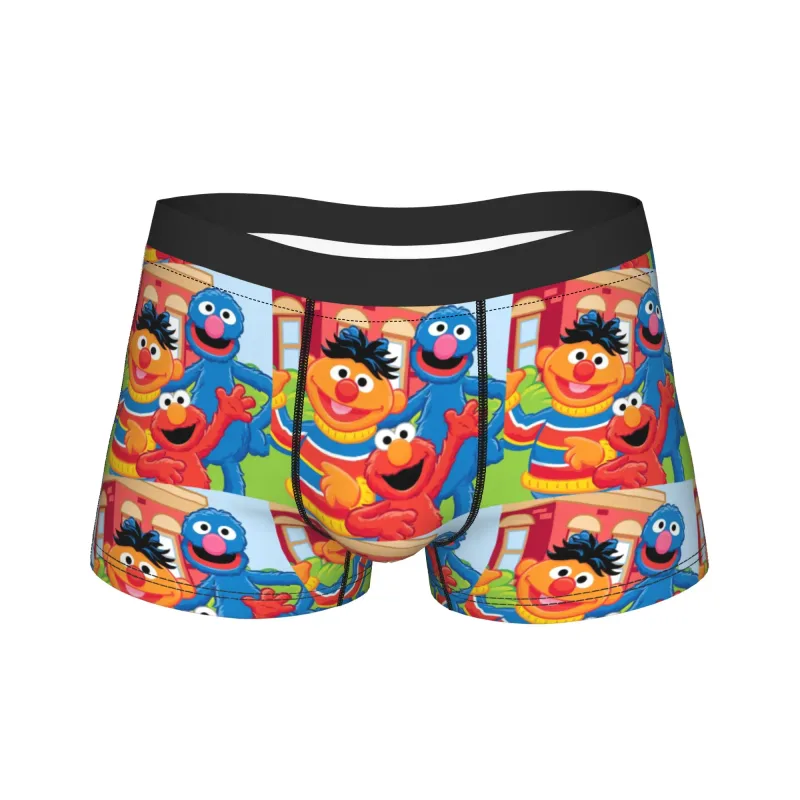 S-Sesames Streets Tango Elmo at Grover Underwear Men Shorts Briefs Nakakatuwang Boxershorts Quality Customs Oversize Panties — image 29