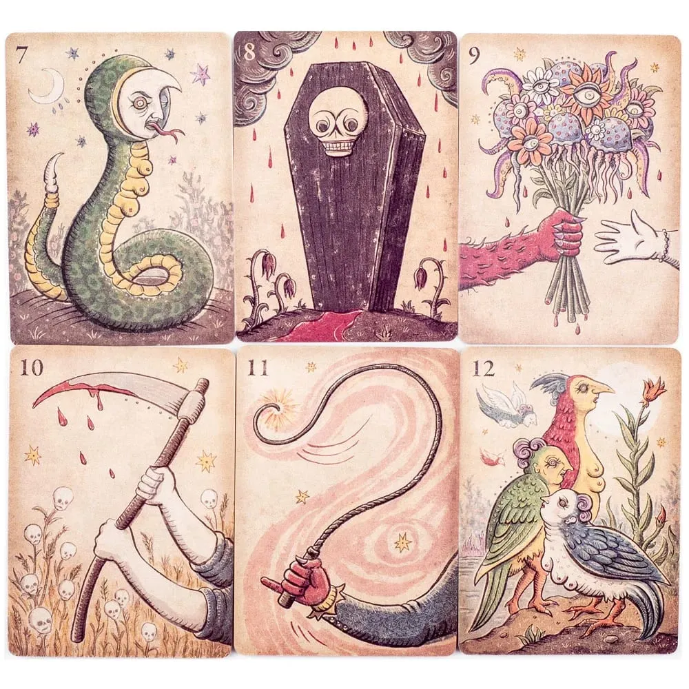 36 db Lenormand Della Luna Tarot Deck asztali kártyák csoportos játékokhoz bulikhoz Precognition & Divinatio Oracle készlet 7,3*10,2 cm — image 5