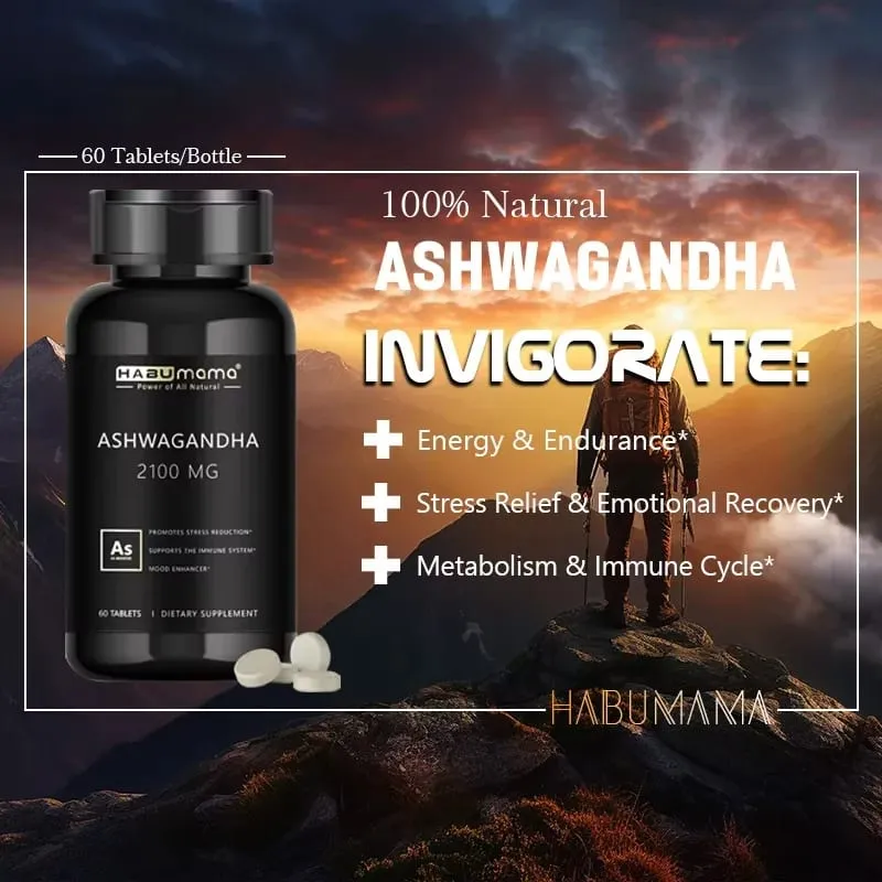 Eredeti Ashwagandha energia-kiegészítő, nem GMO Támogatja a reproduktív egészséget, természetes energizáló — image 5