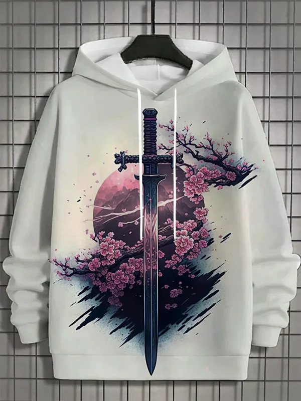 2024 outono novo masculino 3d japonês samurai impressão moletom com capuz masculino e feminino casual moda masculina moletom com capuz de rua — image 14