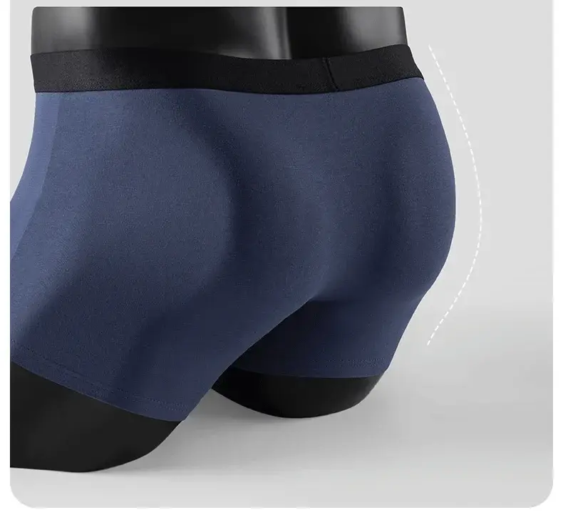 MiiOW 3Pcs Cotton na Panlalaking Panloob na Antibacterial Crotch Panti ng Panlalaking Makahinga Mga Panloob na Panlalaki Solid Kumportableng Panlalaking Boxer Brief — image 7
