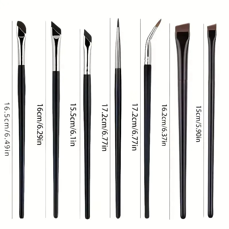 7-Piece Precision Eye Makeup Brush Set Ultra-Thin Eyeliner Eyebrow and Lower Lash Detail Brushes for Flawless Daily Eye Make — image 6