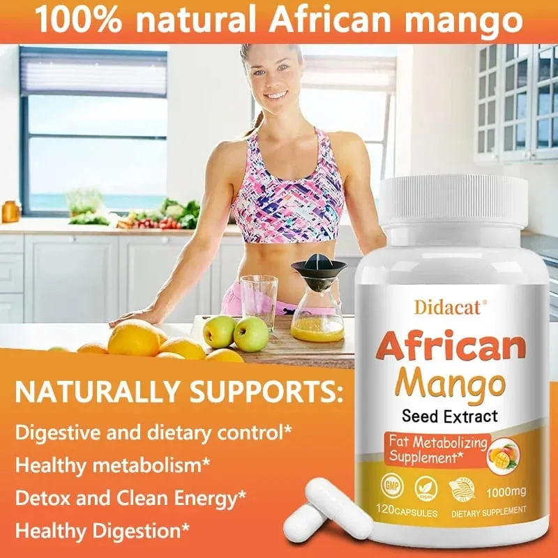 Κάψουλες African Mango - Ισχυρό μεταβολισμό κατασταλτικό της όρεξης ανοσοποιητικό σύστημα υγείας Κάψουλες καύσης λίπους μη ΓΤΟ — image 6