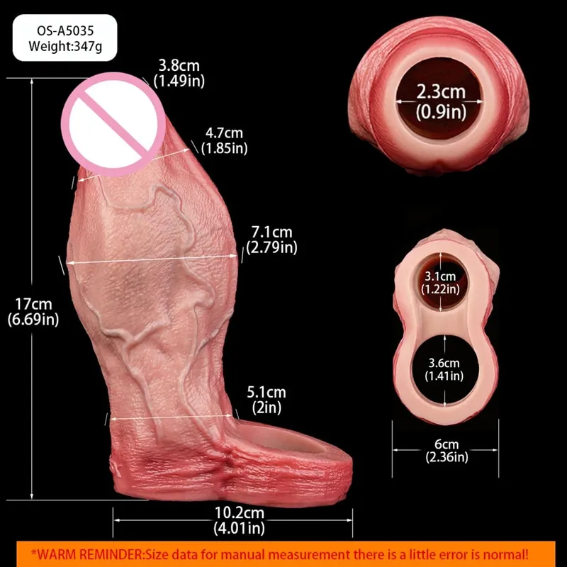 Wireless Control Realistic Hollow Dildo Soft Silicone Penis Sleeve Condom Male Dick Enhancer Delay Ejaculation Sex Toys — image 15