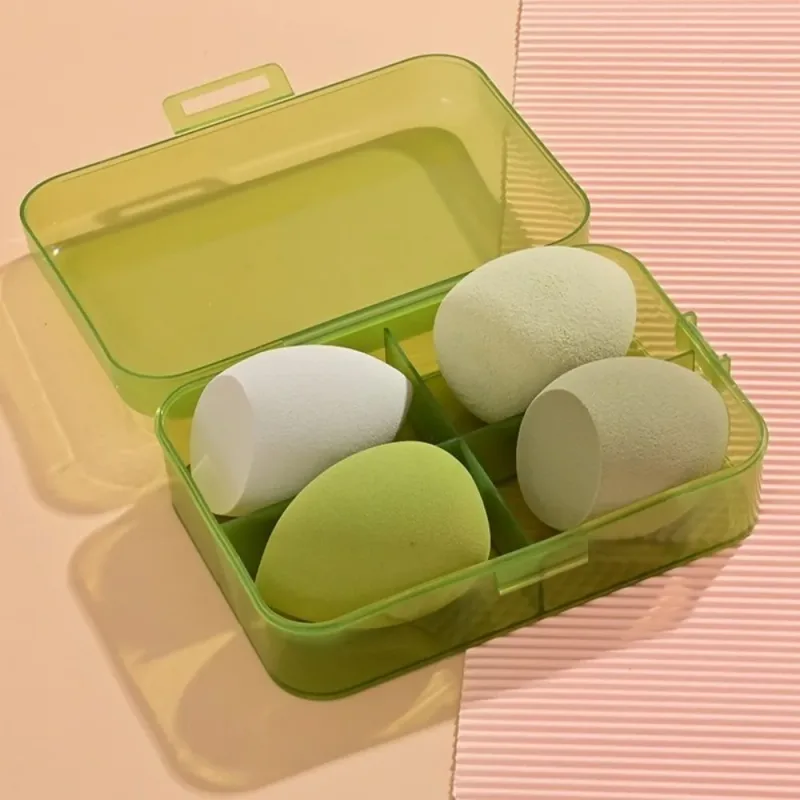 4Pcs Beauty Pro Foundation Cosmetic Puff Set Dry Wet Usable Makeup Tool Magic Brushes With Box Sponge Powder Makeup