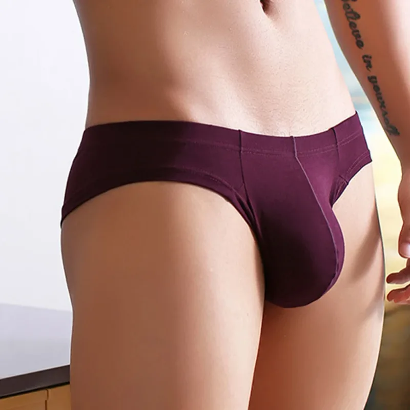 Sexiga män Slip Cueca U konvexa underkläder Andas Låg midja Mjuka byxor Underkläder High Fork Trosor Kalsonger Calzoncillos — image 5
