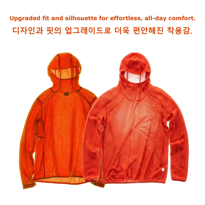 Camiseta masculina leve com capuz Thermolite® com capuz térmico de manga comprida para caminhadas, camping e ciclismo, antiestática e antibolinhas — image 8
