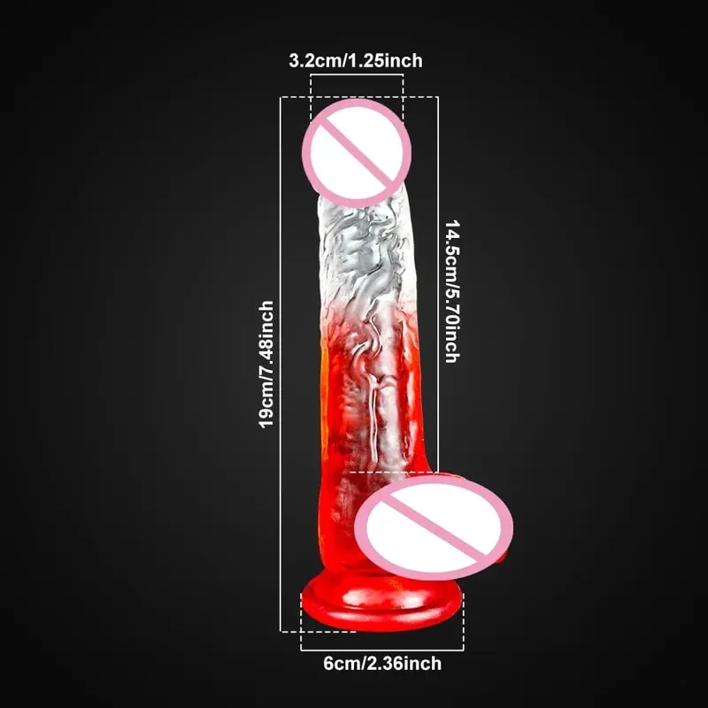 Jelly Dildo 4 Sizes Transparent Soft Realistic Penis Fake Dick Butt Plug for Woman Men Gay Sex Toys Female Vagina Anal Sex Toys — image 11