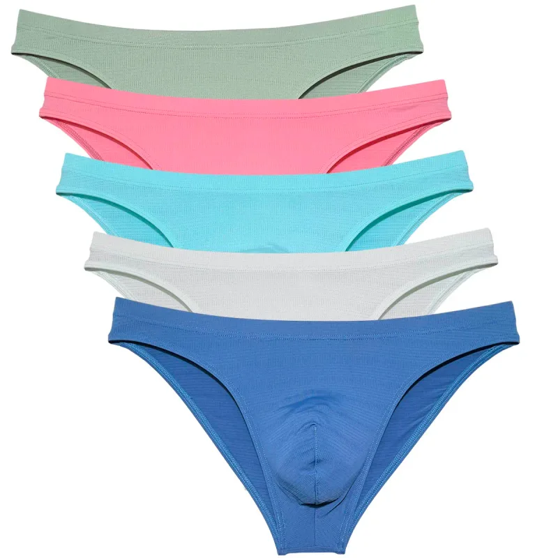 Ultrathin Briefs Men's Underwear Enhancing Pouch Male Bikini Low Rise Underpants Summmer Single Layer Everyday Comfort — image 2