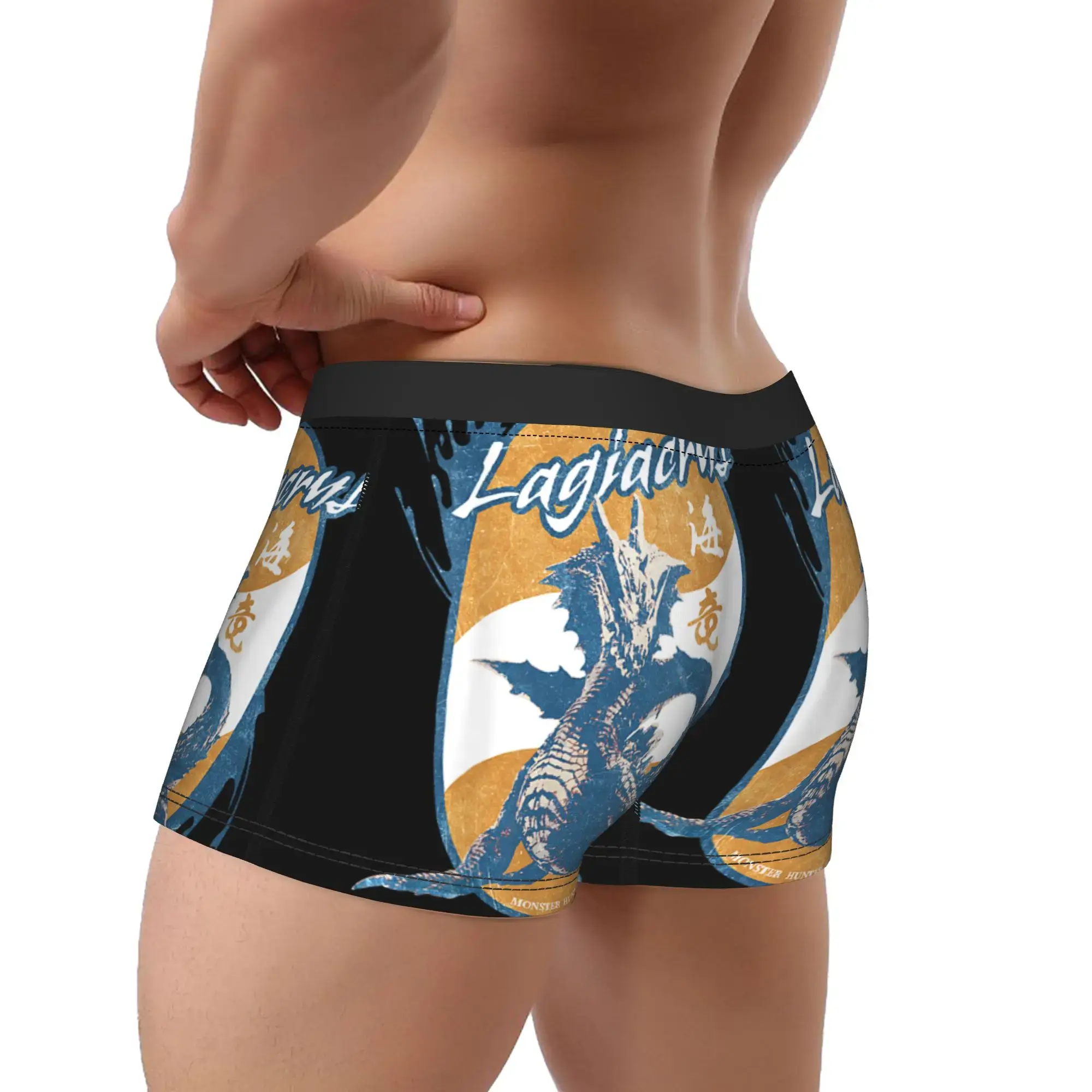 Wilds Lagiacrus BP Monster Hunter Cueca Breathbale Calcinha Cueca Masculina Ventilada Shorts Boxer — image 3