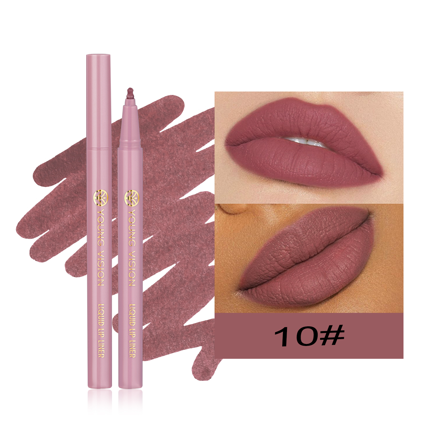 12 color matte liquid lipliner sponge gourd head fog surface bare color waterproof lip glaze red pen — image 13