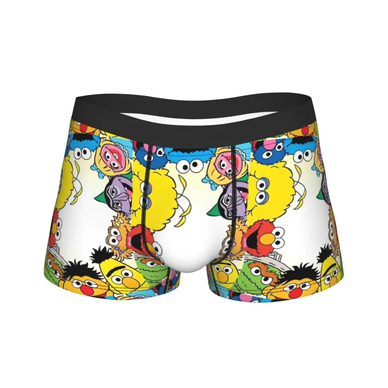 S-Sesames Streets Tango Elmo at Grover Underwear Men Shorts Briefs Nakakatuwang Boxershorts Quality Customs Oversize Panties — image 18
