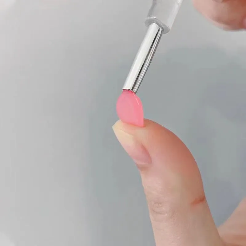 Brosse à lèvres Portable en Silicone, avec couvercle, doux, multifonctionnel, applicateur de baume à lèvres, rouge à lèvres, pinceaux de maquillage, 3/5/10 pièces — image 5