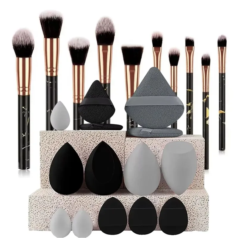 Ensemble de pinceaux de maquillage professionnels, 10 pièces, pinceaux de détail Super doux, pour Blush, fond de teint, correcteur, fard à paupières, outil de beauté pour dames