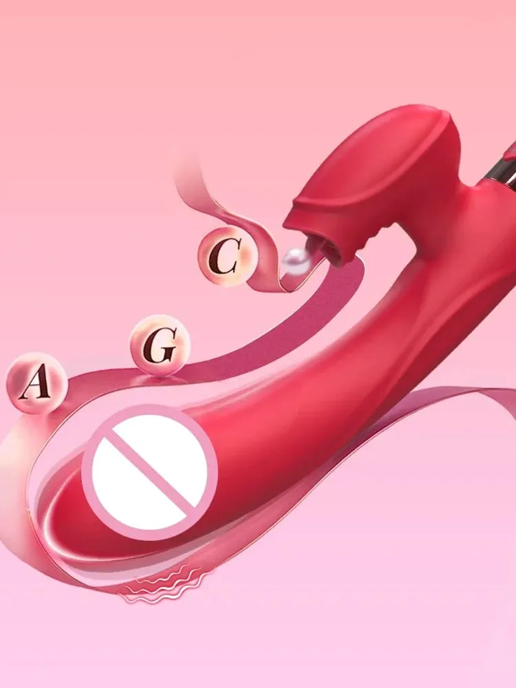 Szexuális játék vibrátor nőknek Klitorisz-stimulátor női maszturbátor G-pontos műpénisz nyelvnyalással felnőtteknek 18 év feletti termékek — image 4